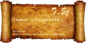 Tauber Szilveszter névjegykártya